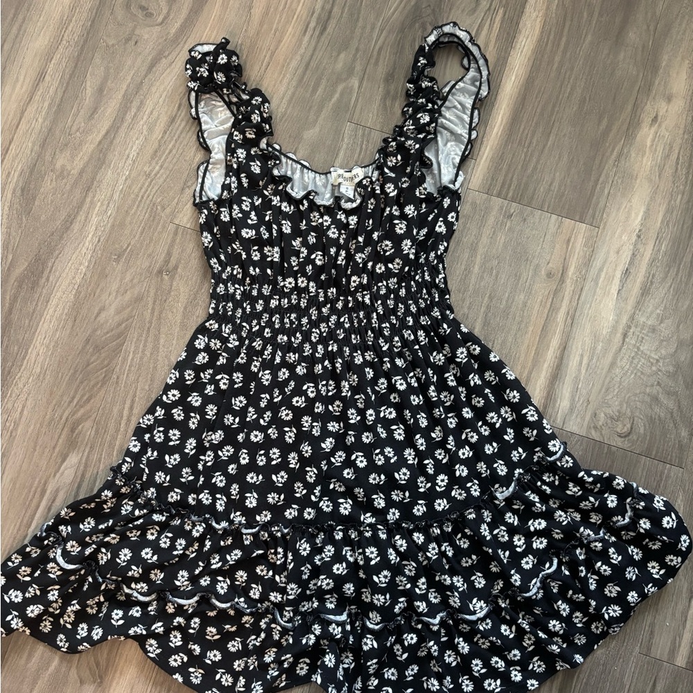 Urban Outfitters Black and White Floral Mini Dress